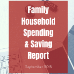 September 2018 Family Household Spending & Saving Update ¦ Real Family Budget Report
