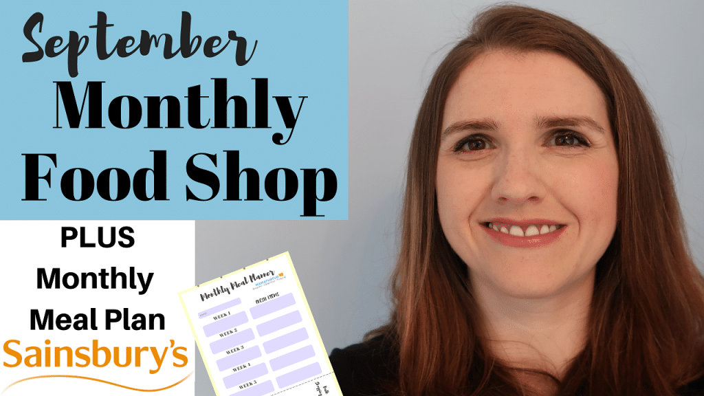 September 2018 Monthly Meal Plan for a family of four Sainsburys UK #budgeting #mealplanning #debtfree