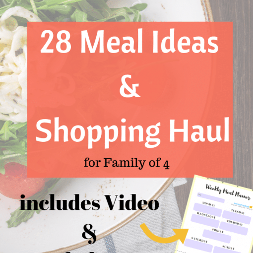 october 28 Meal Ideas and Meal Planner printable #budgeting #mealplanning #familyfood