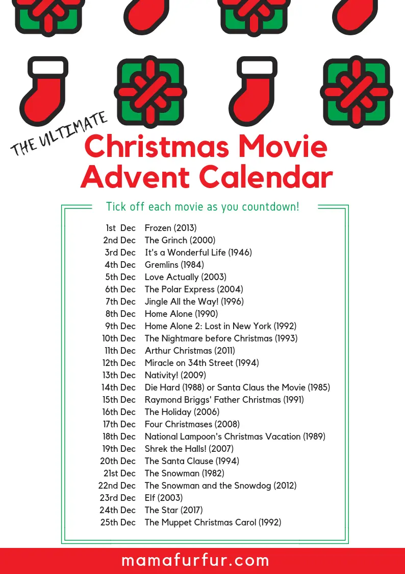 The Ultimate Christmas Movie Advent Calendar Mamafurfur The Ultimate Christmas Movie Advent Calendar Mamafurfur