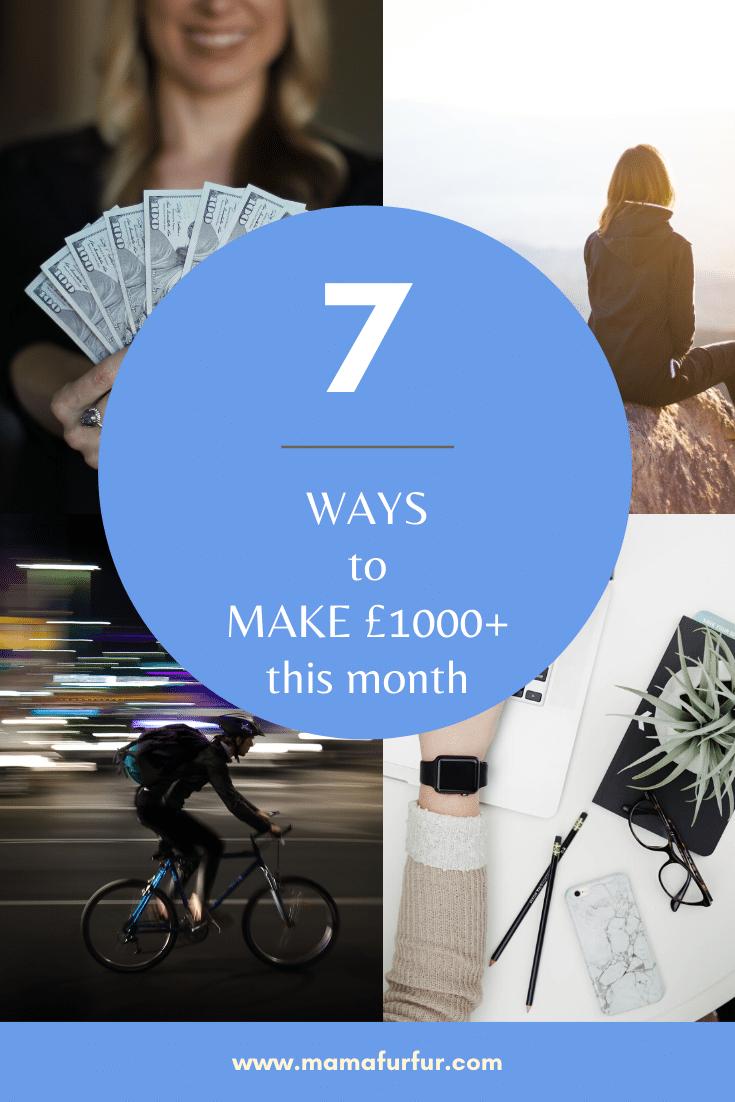 7 ways to make £1000+ this month - Immediate start jobs, side hustles and income suggestions